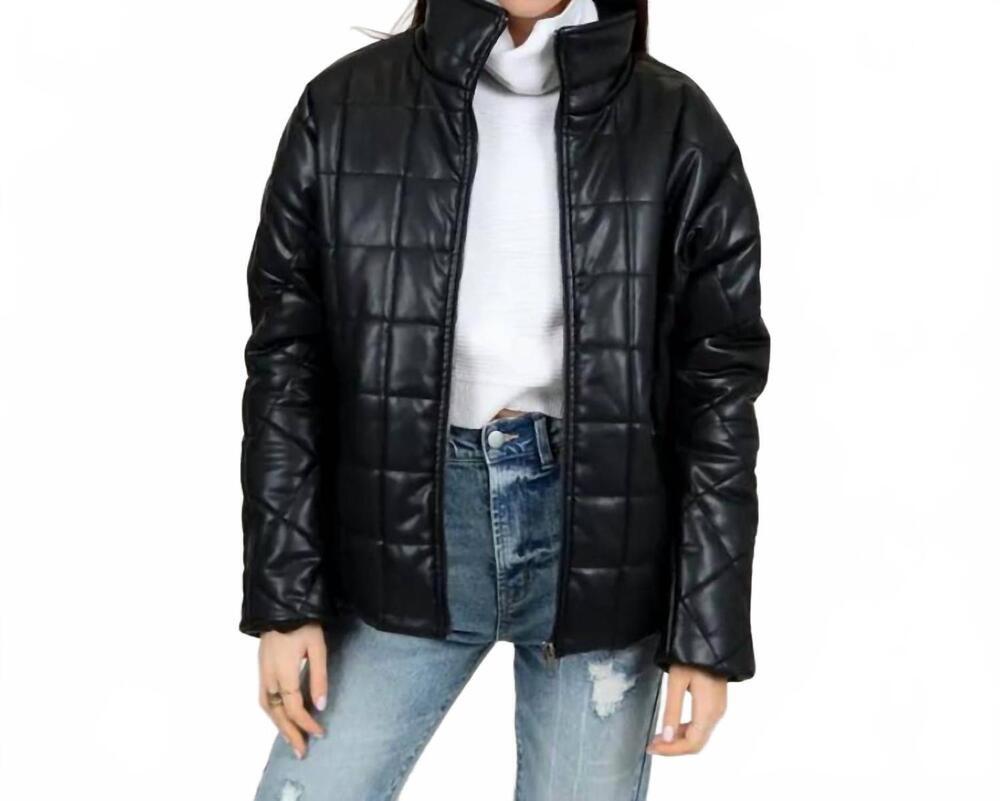 NEW RD STYLE sleek faux leather jacket in noir black